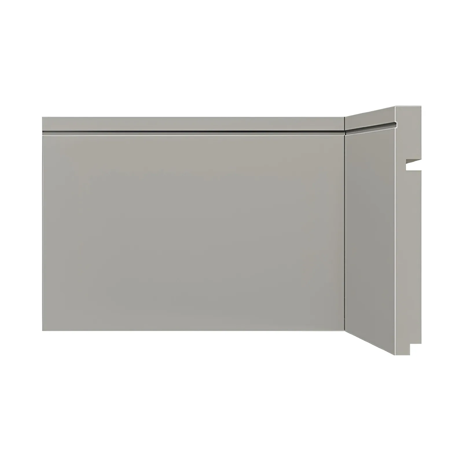 Rodapé Santa Luzia de Poliestireno 518 Cinza Glacial com 150mm de Altura