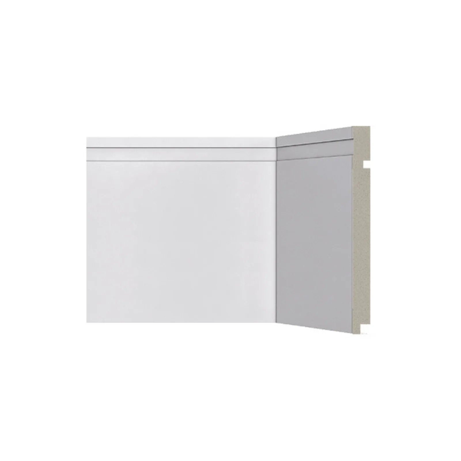 Rodapé Poliesti Santa Luzia 20cm 505 Bara 2,40ml Branco