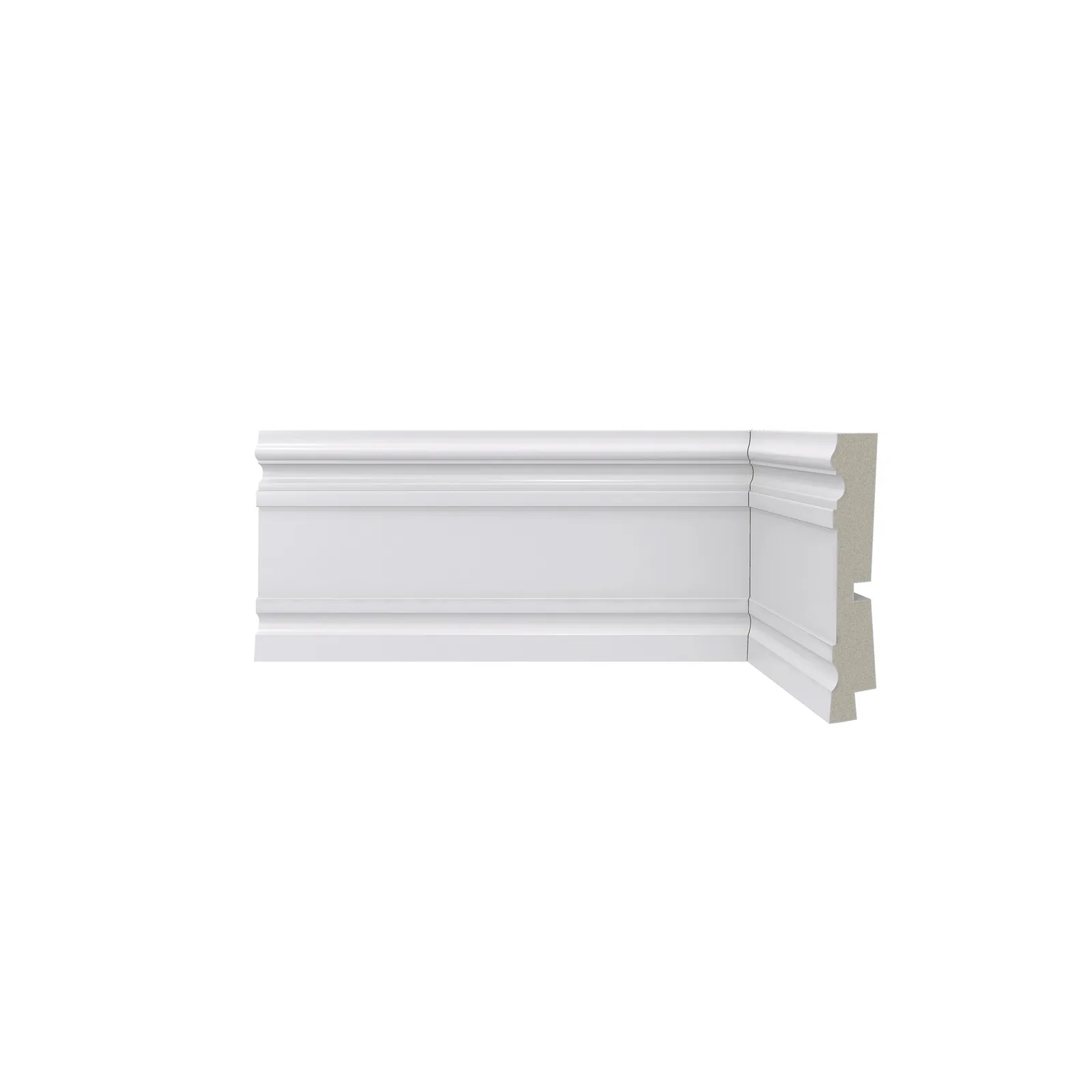 Rodape Poliesti Santa Luzia 9,6cm 444 Barra 2,4ml Branco