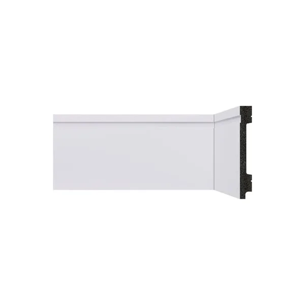 Rodapé Poliestireno 7cm Branco Frisado Bellitas (Barra 2,20m)