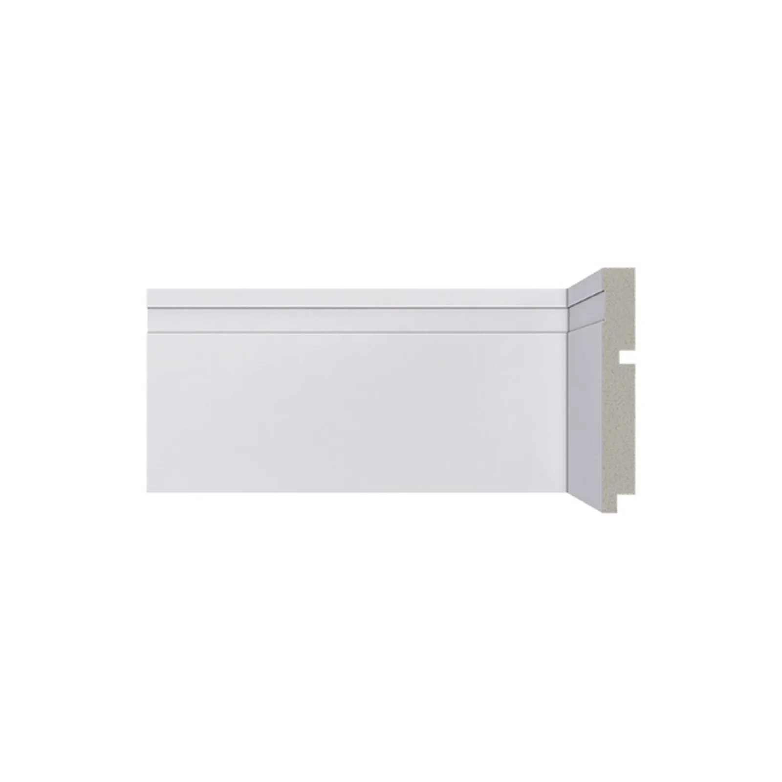 Rodapé Santa Luzia de poliestireno 493 branco com 120mm altura