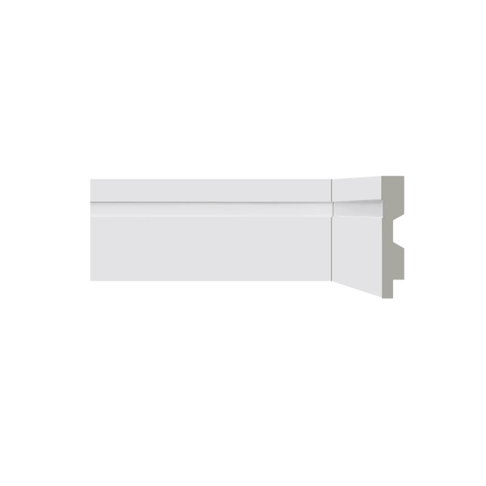 Rodape Santa Luzia Lev-72 7cm Barra C/2,40ml Branco