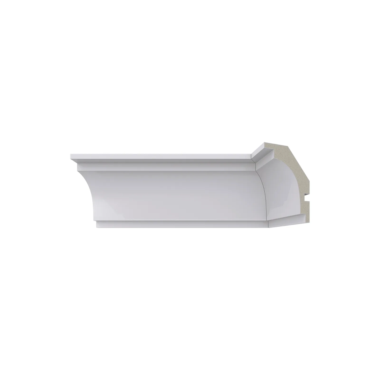 Rodateto Santa Luzia de poliestireno 475 branco com 70mm de altura