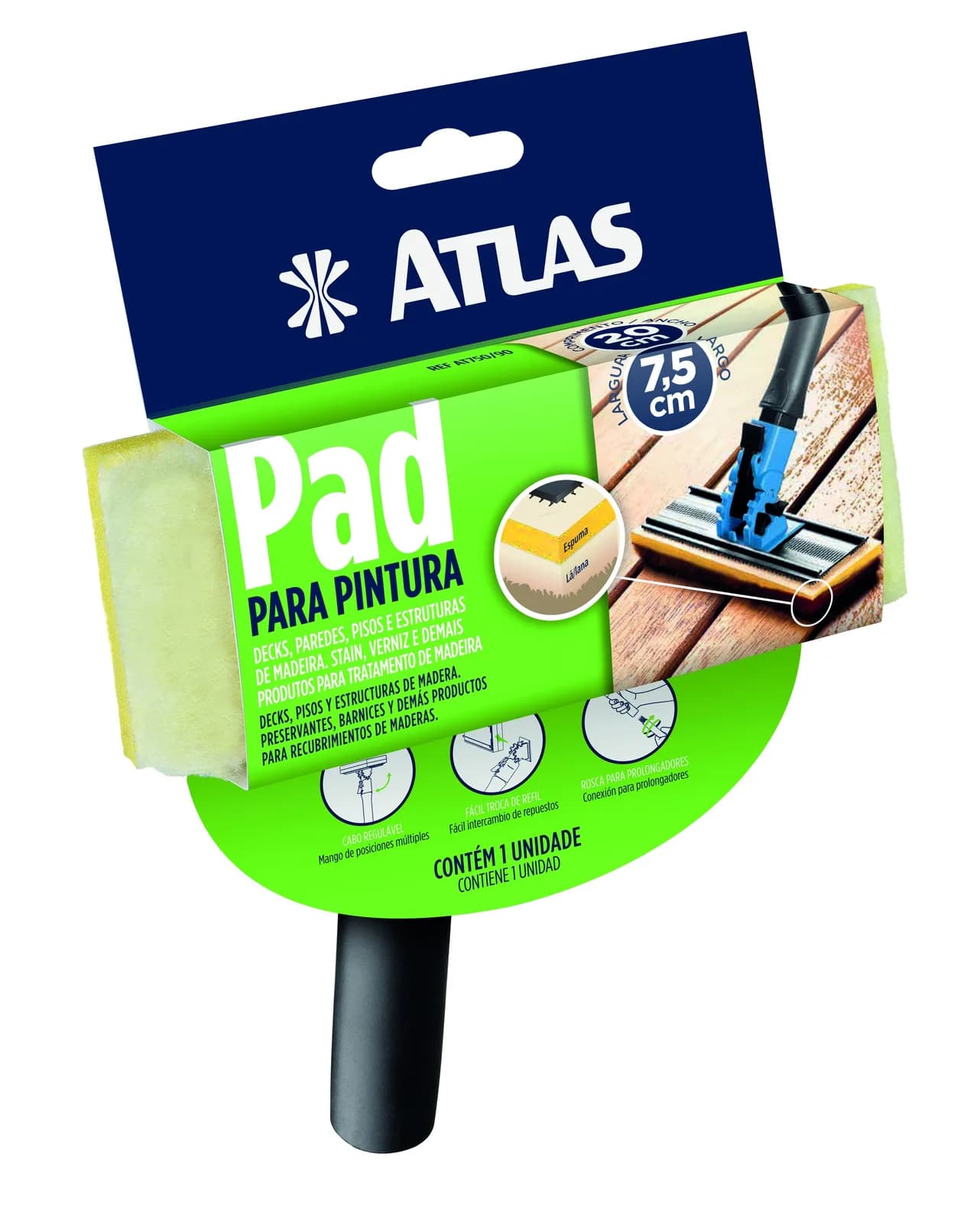 Rolo Atlas AT750/90 Pad C/cabo