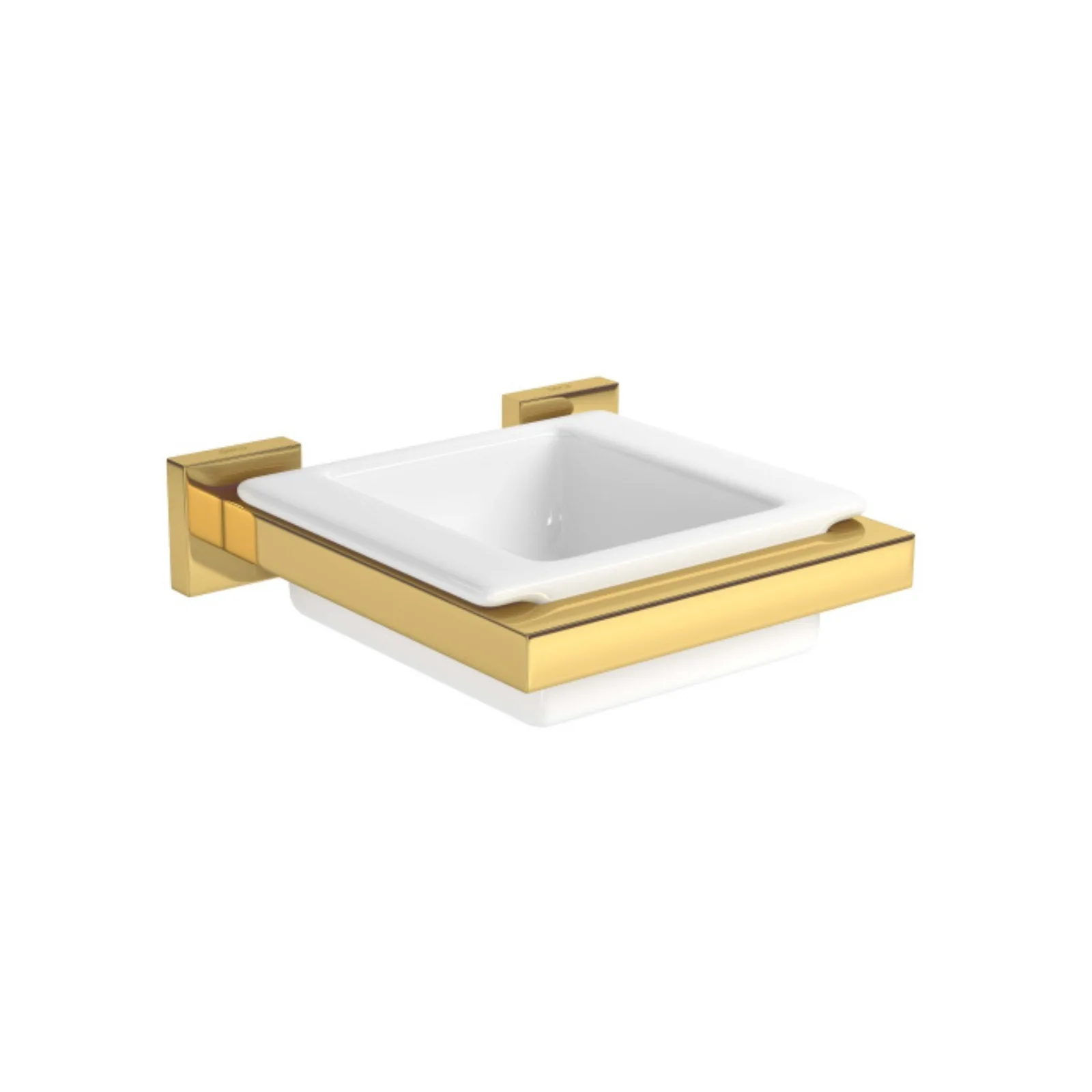 Saboneteira de Parede Gold Deca Quadratta