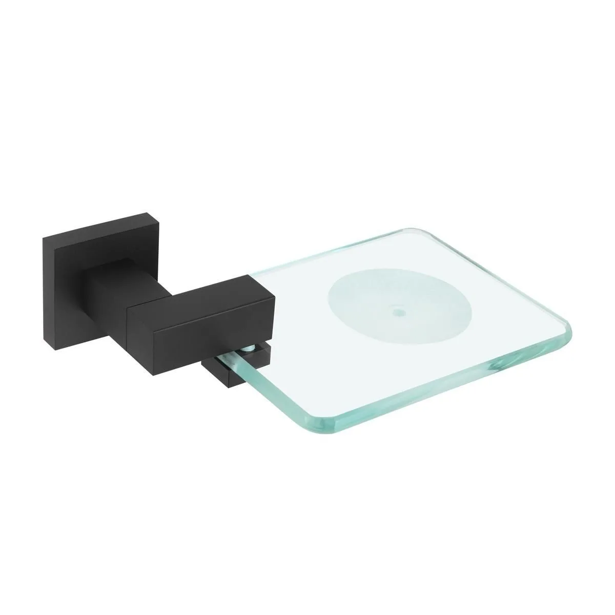 Saboneteira de parede Meber Quadra Preto Matte