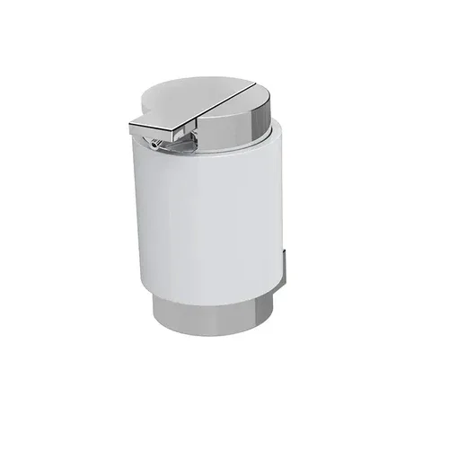 Saboneteira de parede Zen Miss Cromo/Branco Liquida Fixa