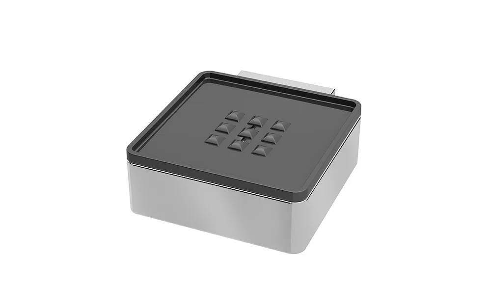 Saboneteira de parede Zen Soul Cromado/preto Fixa