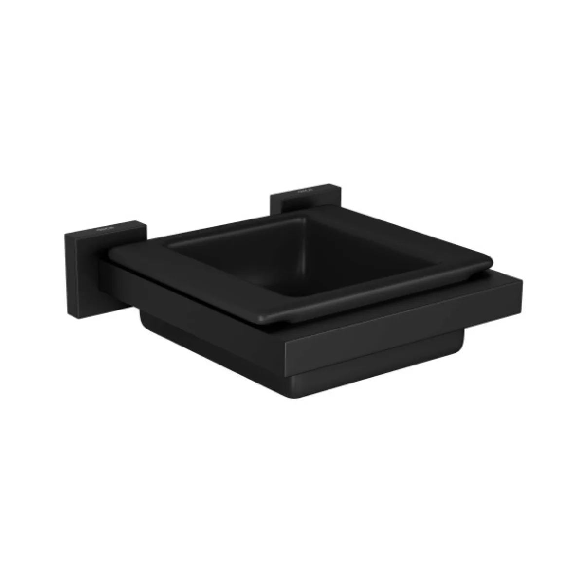 Saboneteira de Parede Black Matte Deca Quadratta