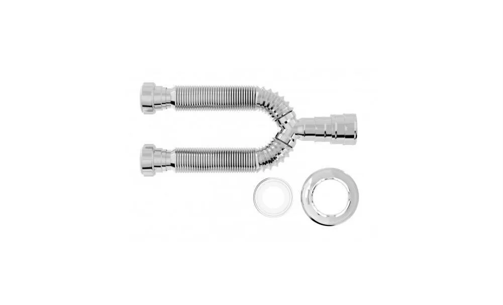 Sifão Plas Blukit Duplo Extensivo Cromado