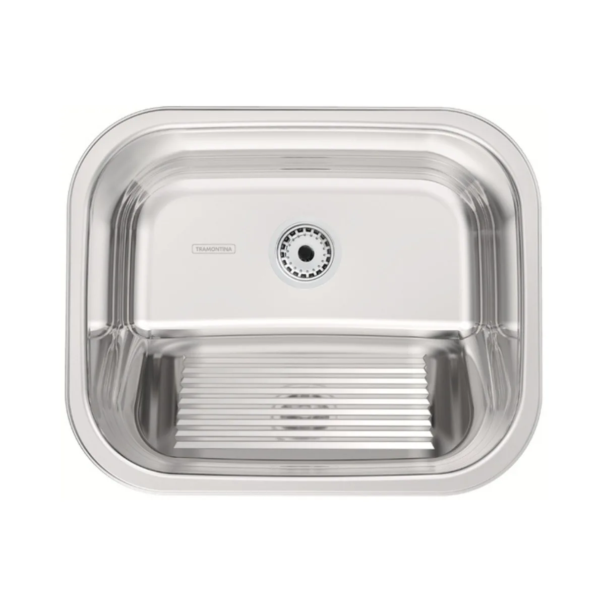 Tanque de Encaixe 50x40cm Inox Polido Tramontina Hera 34L