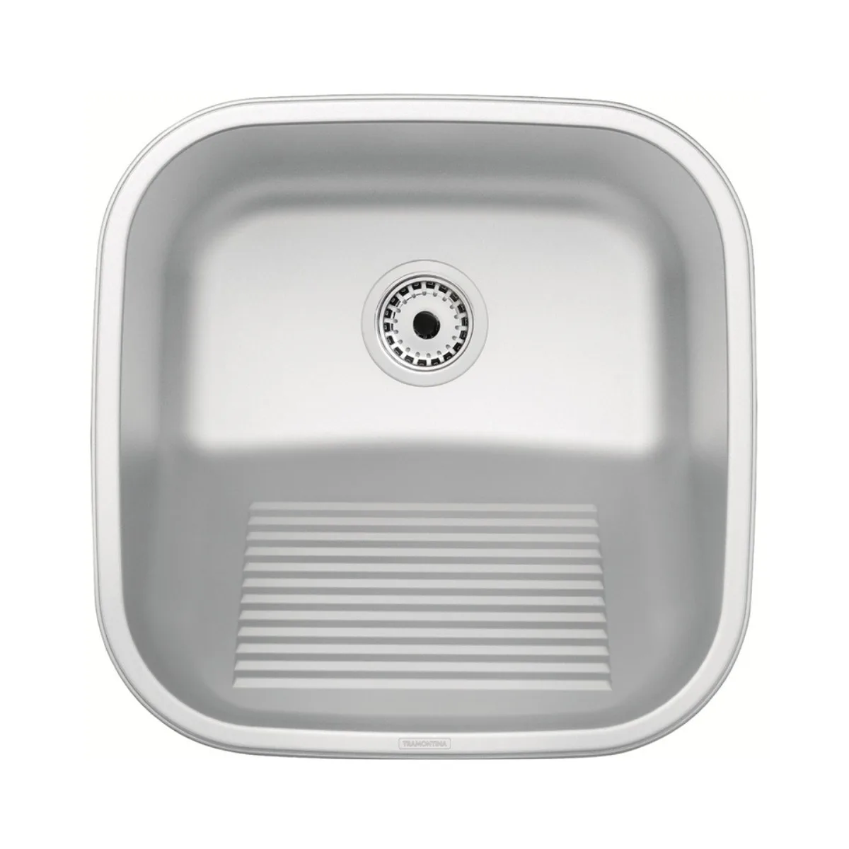 Tanquede Encaixe Quadrado 40x40cm Inox Escovado Tramontina Hera Compact