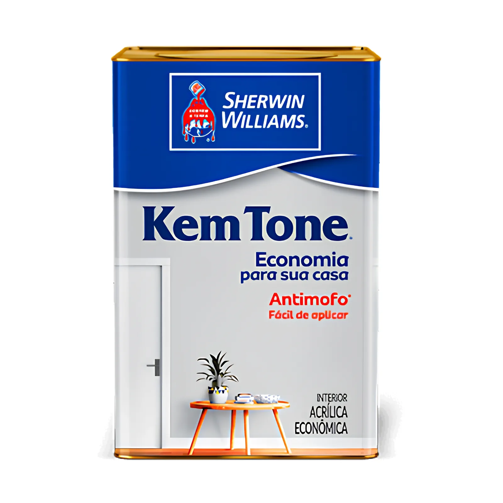 Tinta Acrílica KemTone Branco Fosco 15L Sherwin Williams