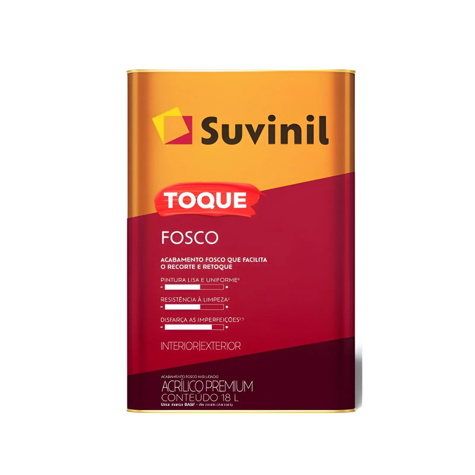 Tinta Acrílica Cinza Crômio Toque Fosco 18L Suvinil Premium