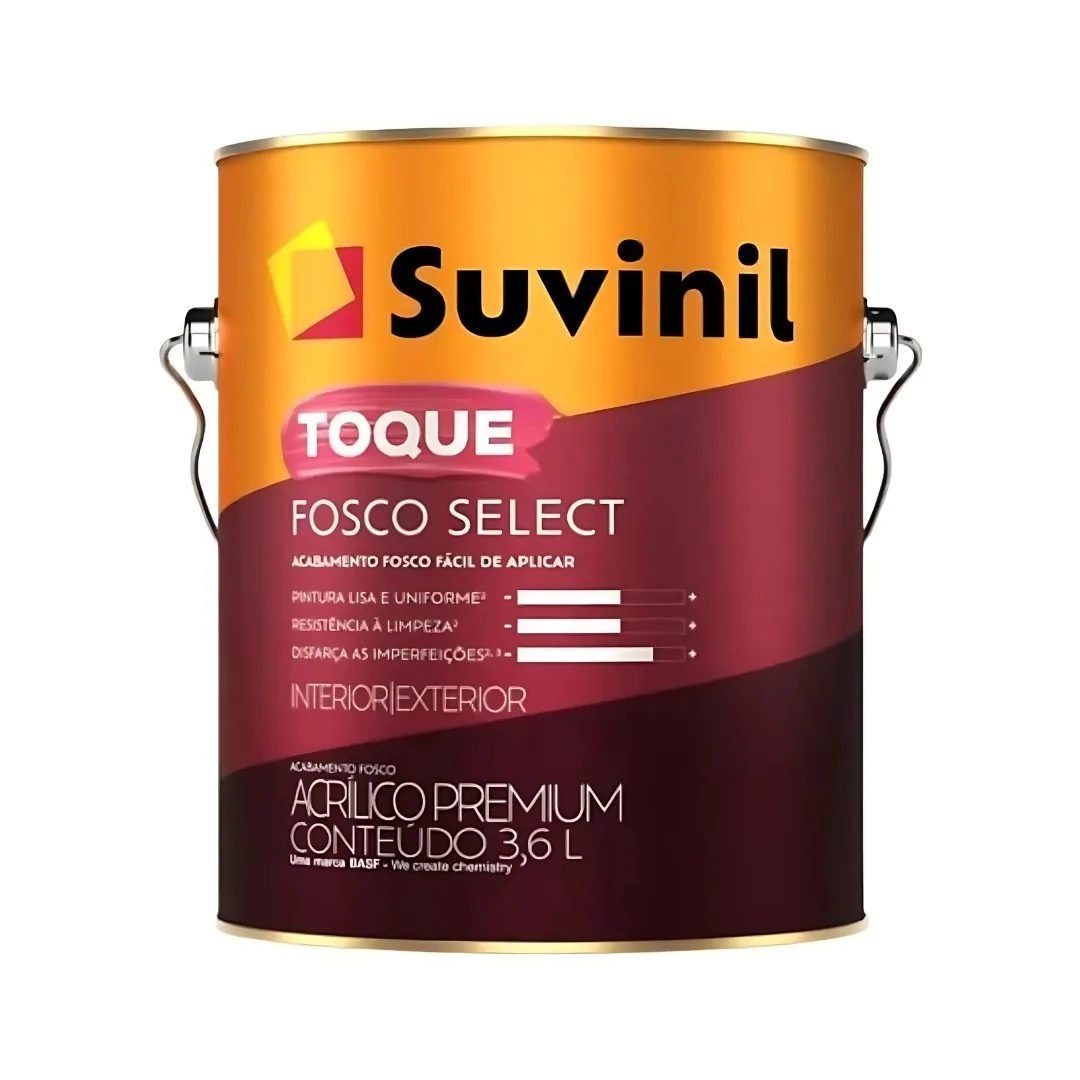 Tinta Suvinil Toque Fosco Select 3,6 L Acrílico Branco
