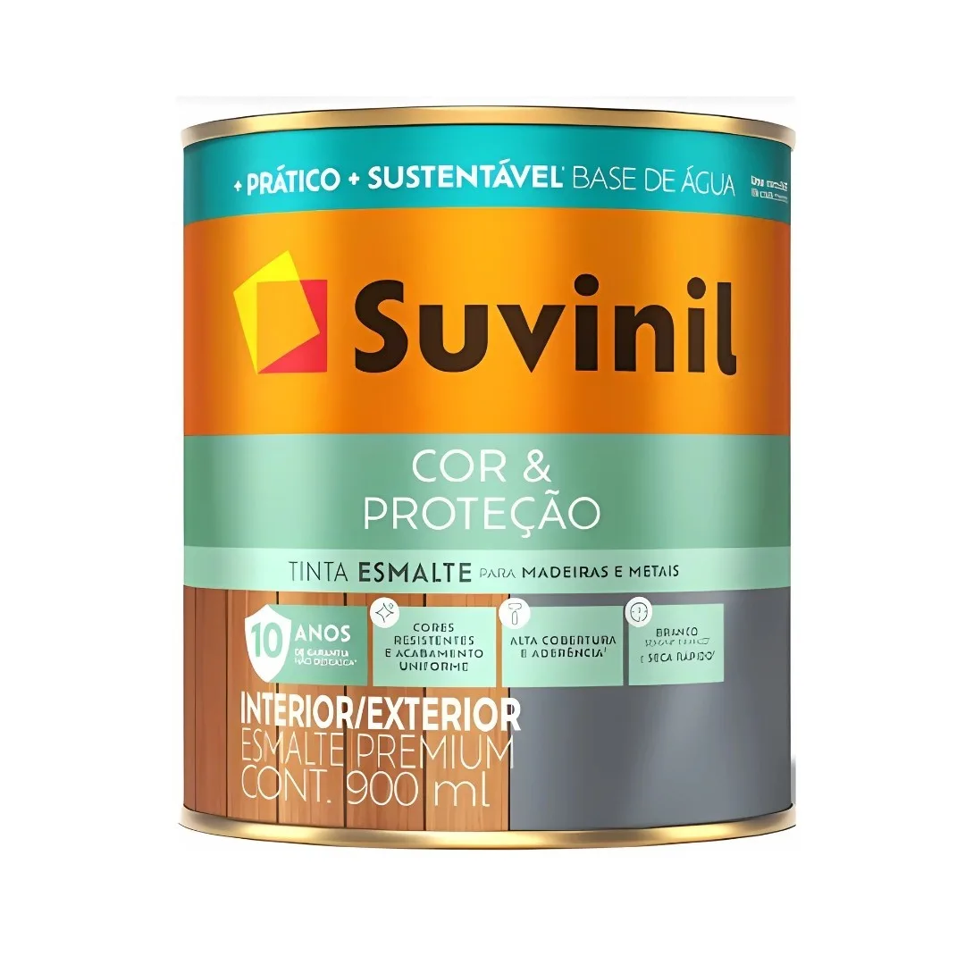 Tinta Suvinil Cor e Proteção 0,9 L Esmalte Branco