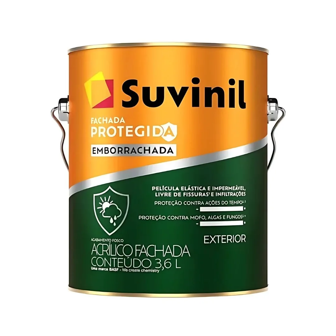 Tinta Suvinil Fachada Protegida 3,6 L Acrílica Emborrachada Branco