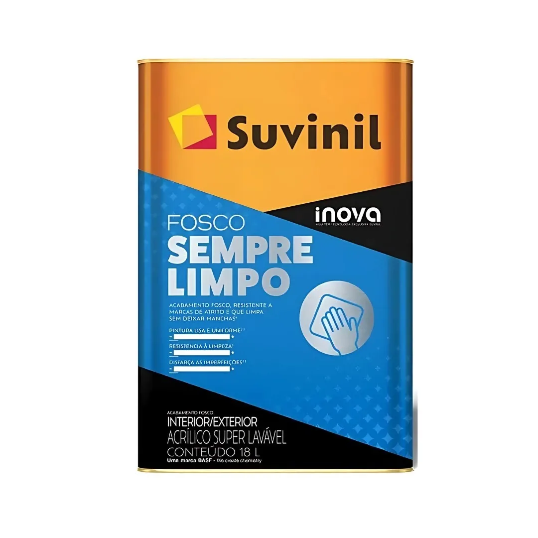 Tinta Suvinil Fosco Sempre Limpo 18L Acrílica Branco