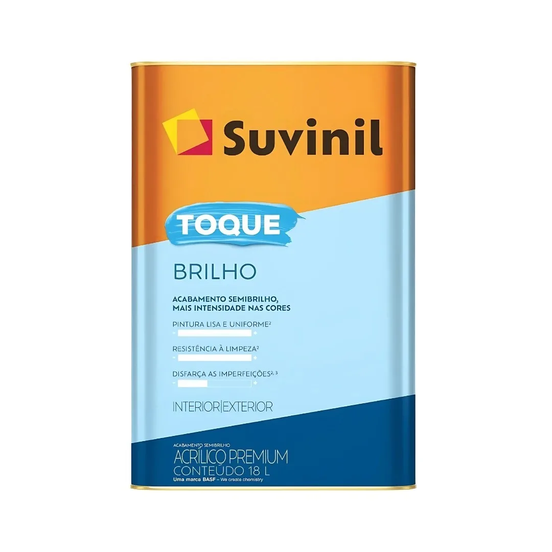 Tinta Suvinil Toque Brilho 18 L Acrílico Branco