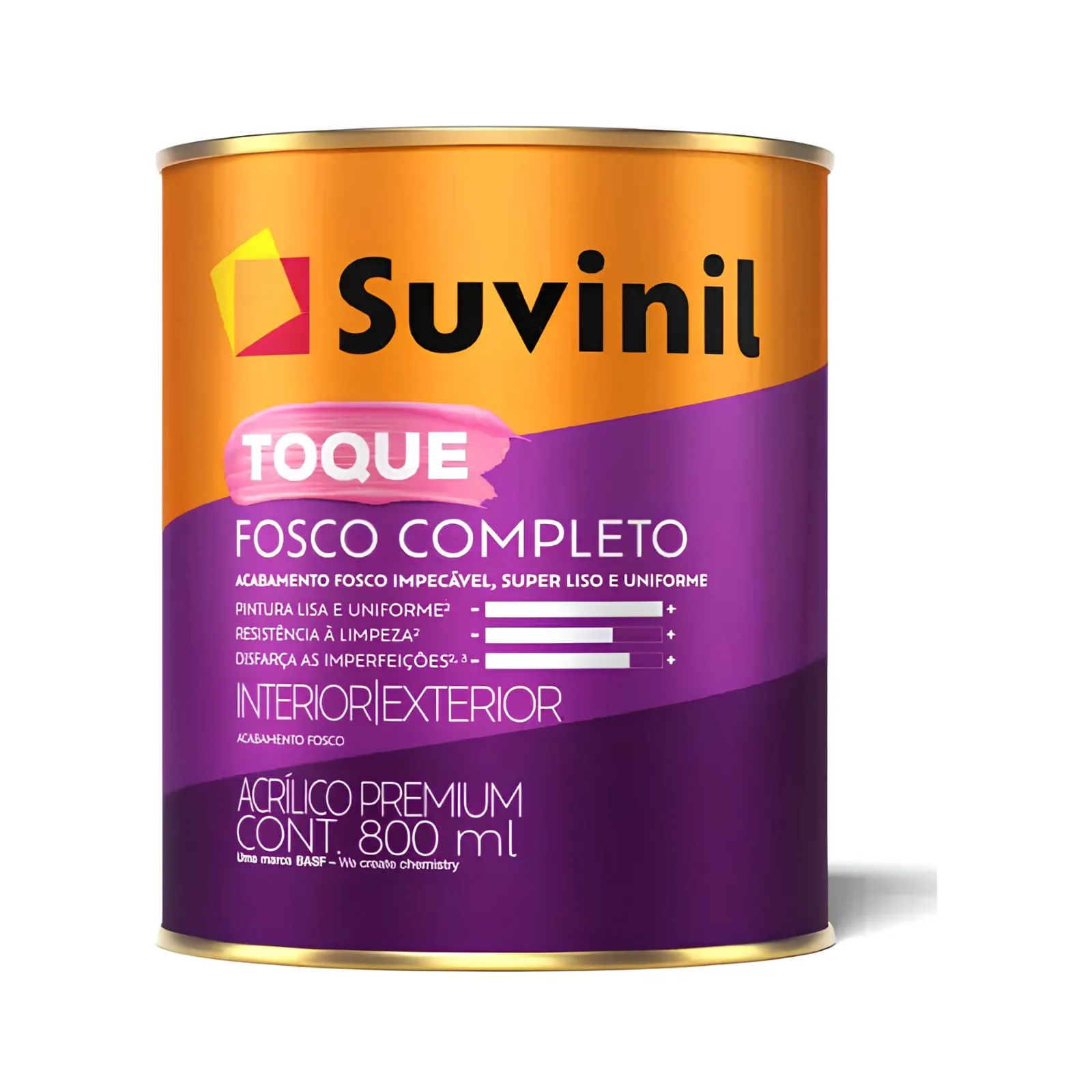 Tinta Suvinil Acrílica E395-Taça Real Toque Fosco Completo 0,8L