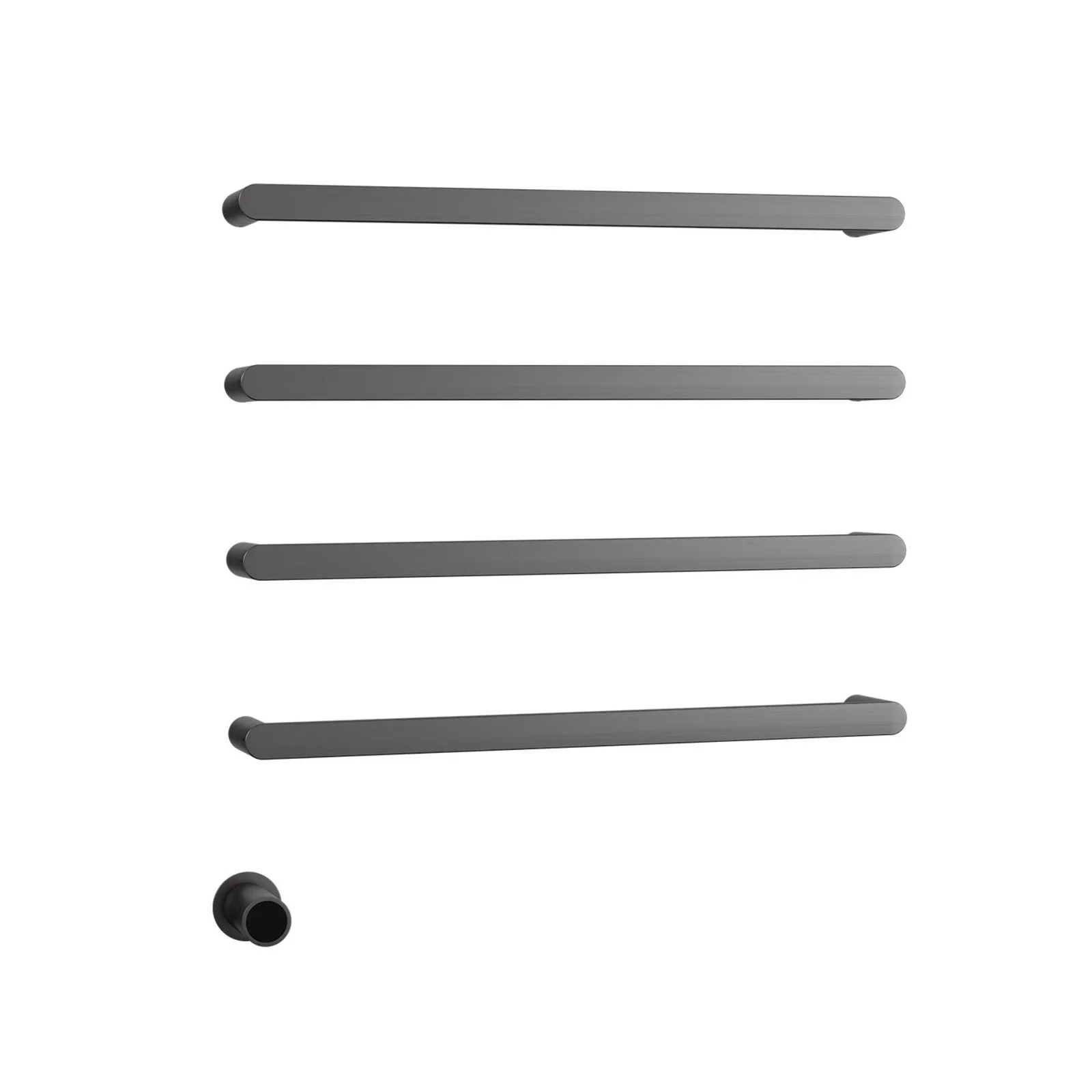 Toalheiro Térmico com Base Embutida GunMetal Doka