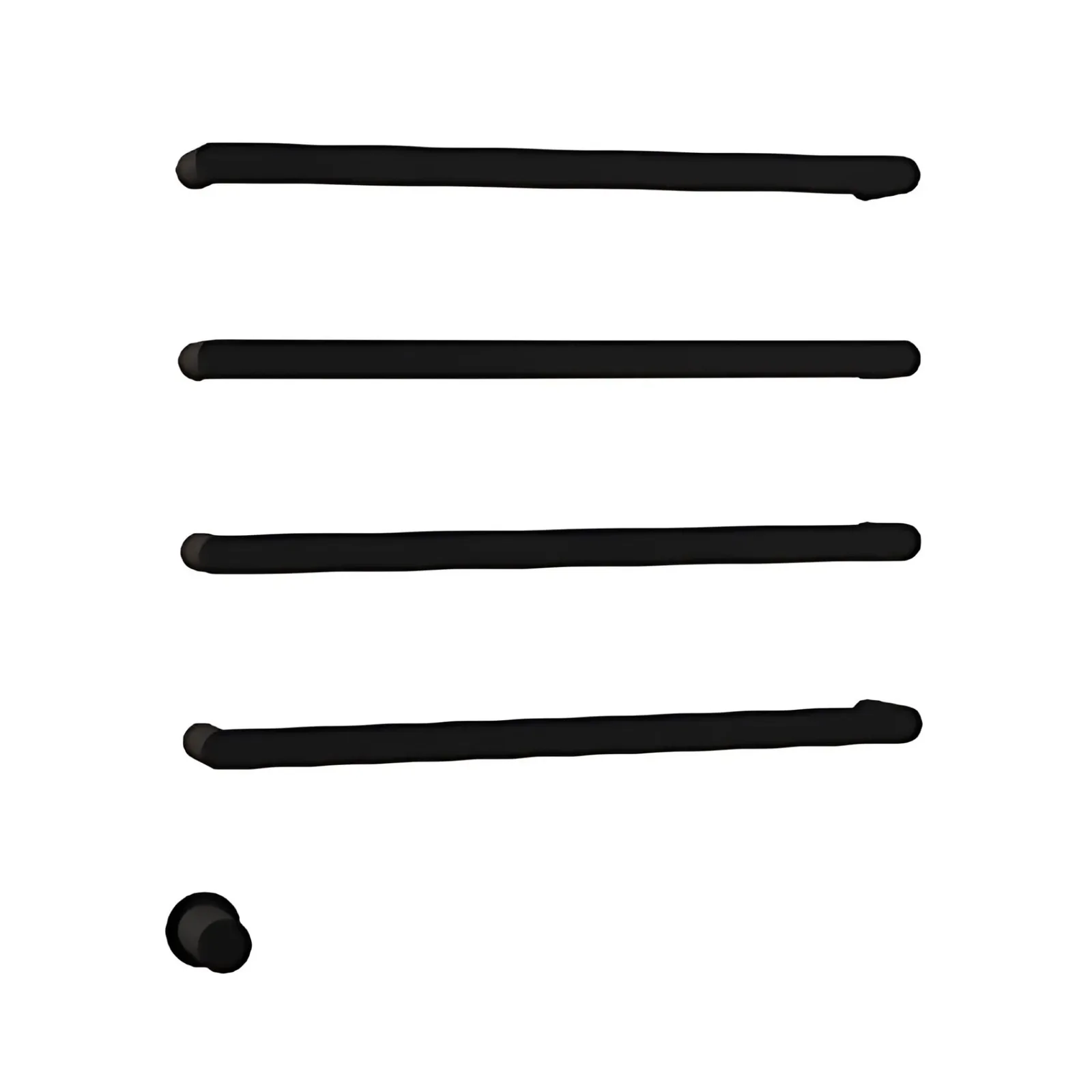 Toalheiro Doka Térmico Embutido Matt Black