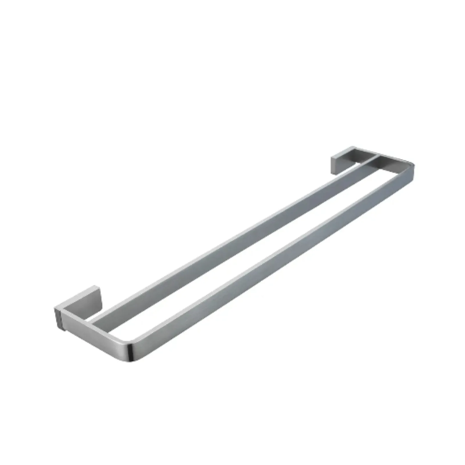 Toalheiro Duplo De Parede Brushed Nickel Doka Rainbow