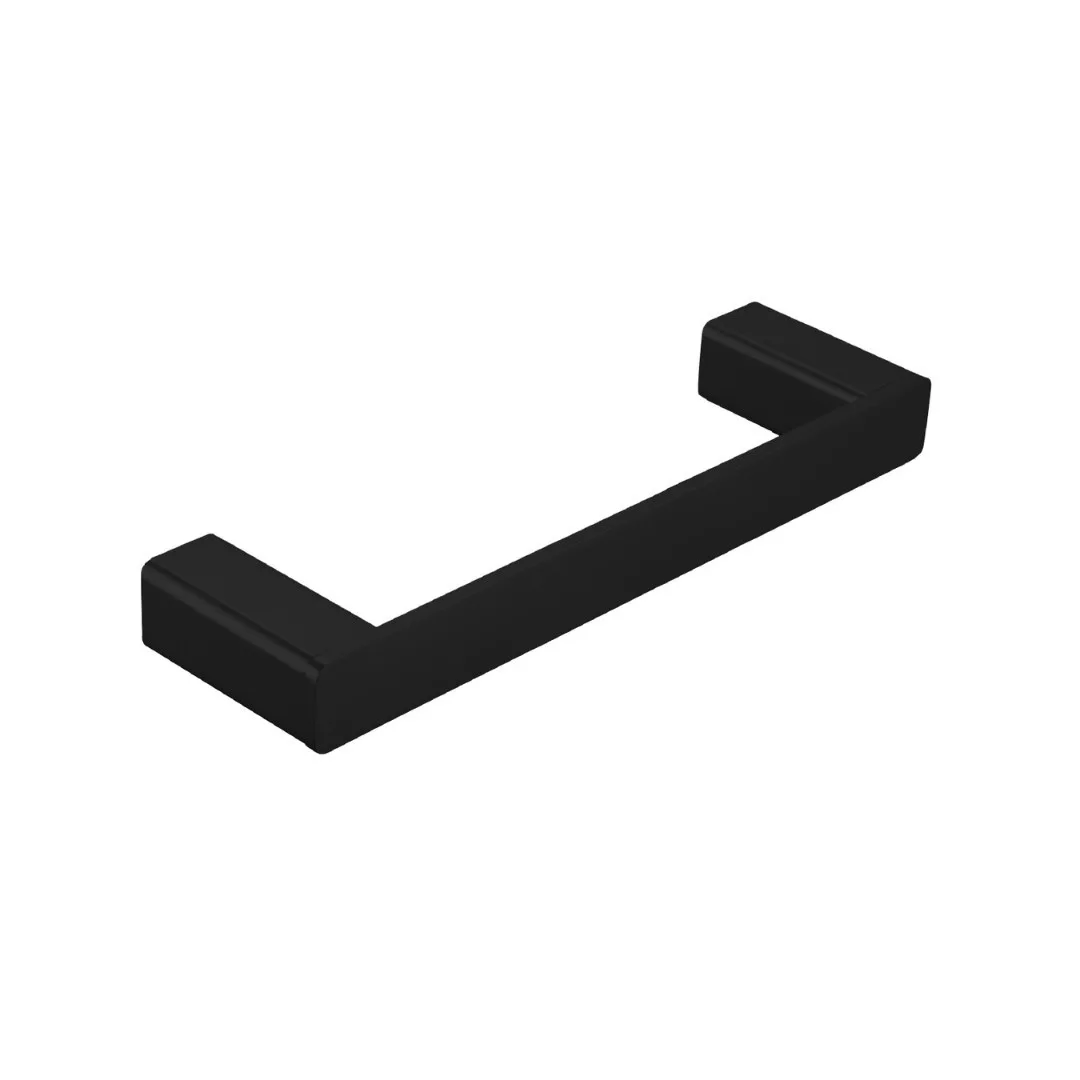 Toalheiro Retangular Matt Black Doka Rivvo