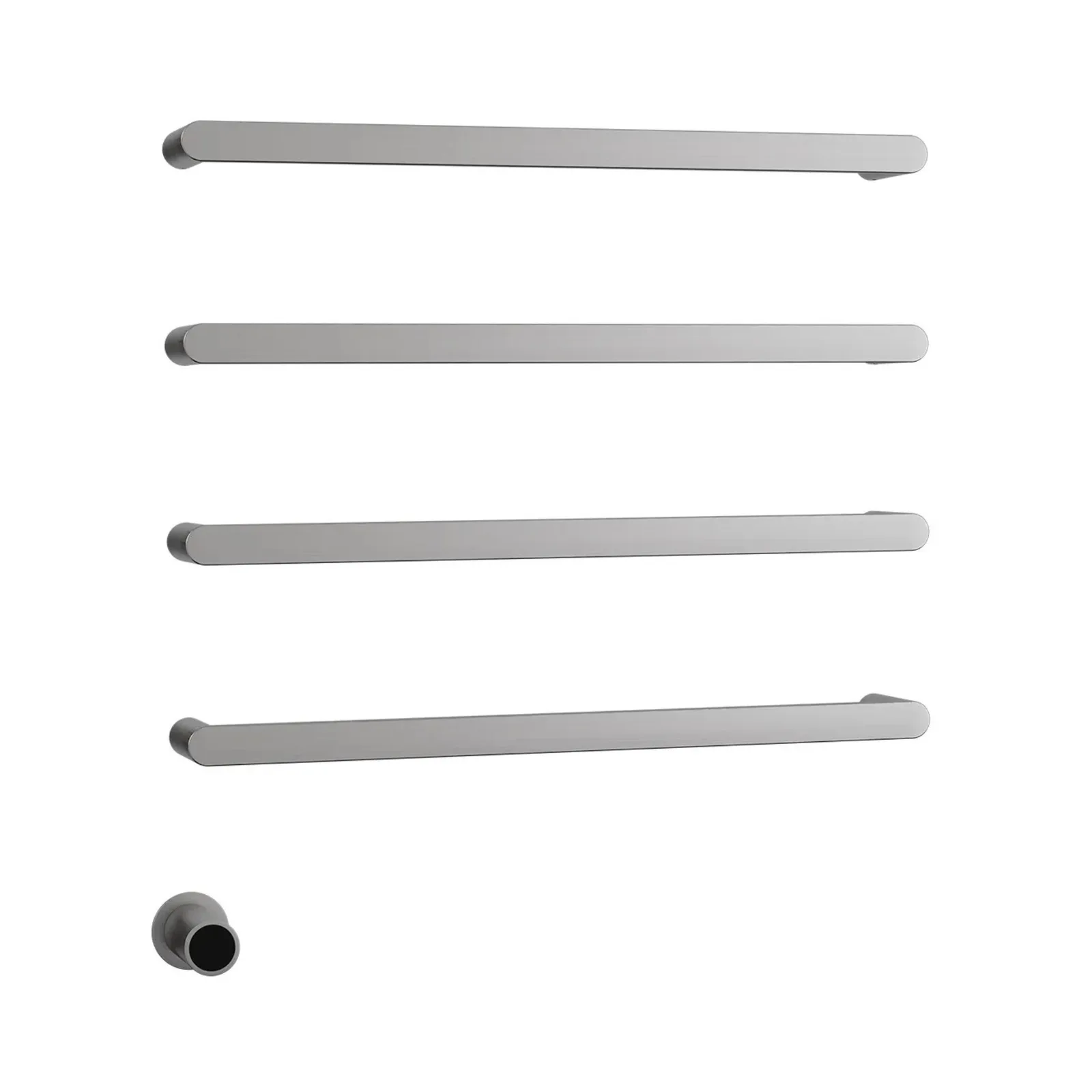 Toalheiro Térmico com Base Embutida Brushed Nickel Doka