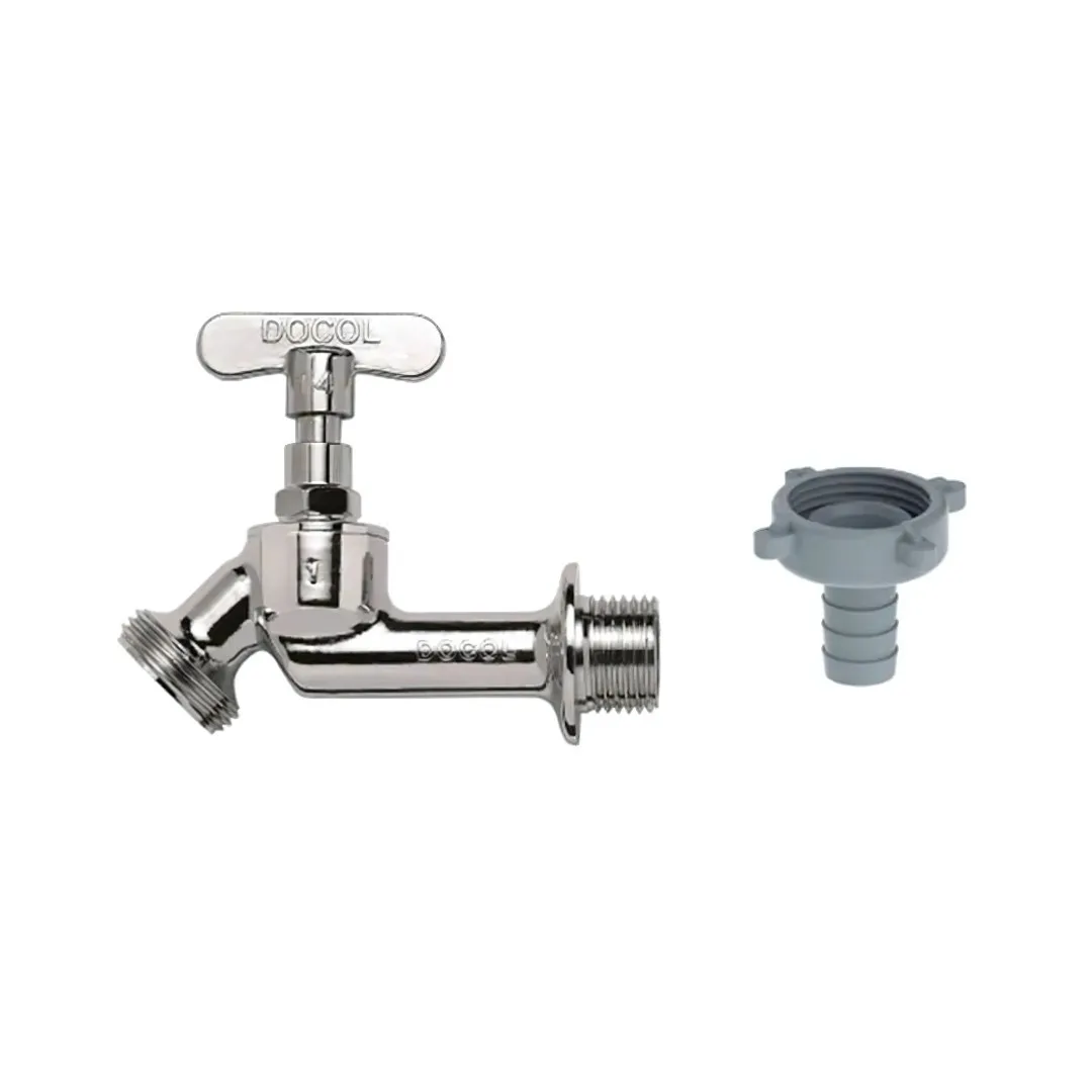 Torneira Angular De Parede Para Jardim Cromado Docol