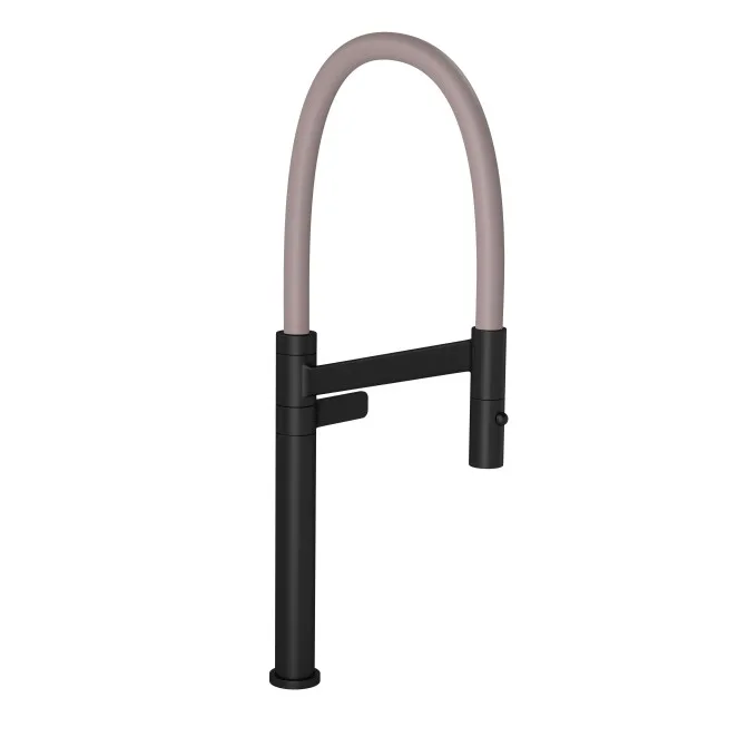 Torneira de Bancada para Cozinha com Bica Flexível Black Matte e Fendi Deca Colore