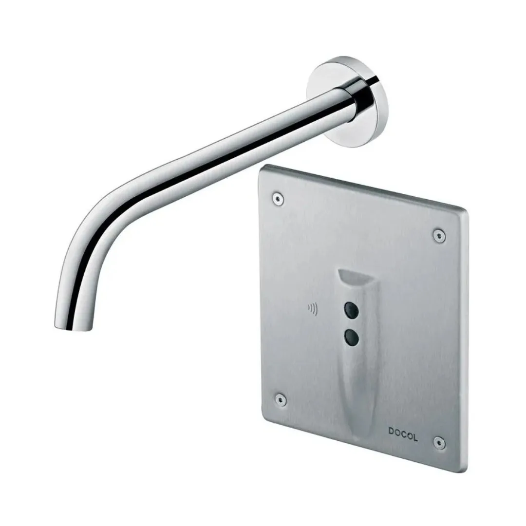 Torneira de Parede com DocolSensor DocolEletric Inox Escovado