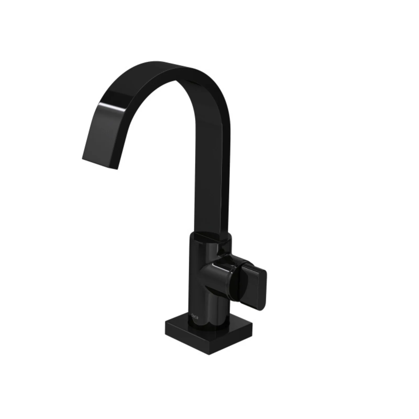Torneira De Bancada Para Banheiro Bica Alta Black Noir Deca Polo