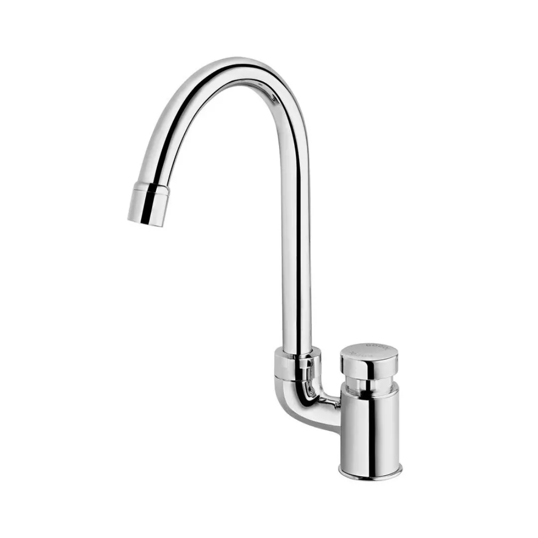 Torneira de Bancada Bica Alta para Banheiro Cromada Docol Pressmatic