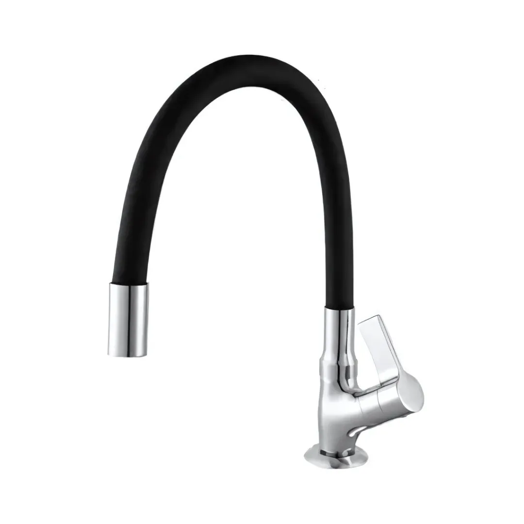 Torneira Flexível de Bancada para Cozinha Meber Atria Preta/Cromada