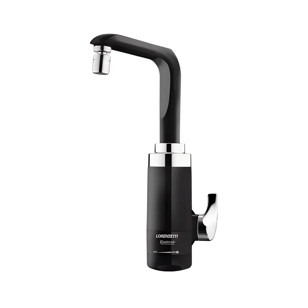 Torneira Elétrica De Parede Preta Lorenzetti Essence 127V