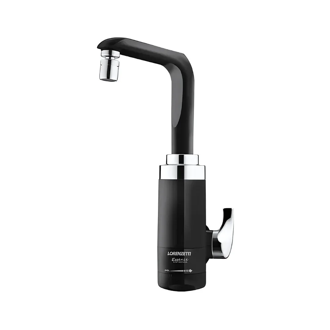 Torneira Elétrica De Parede Preta 220V Lorenzetti Essence