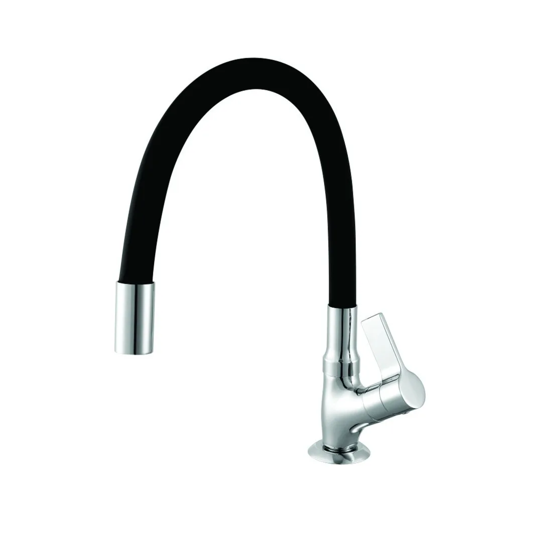 Torneira Meber Atria de bancada para cozinha com Bica Moldável 1173 C36 Cromado/Preto