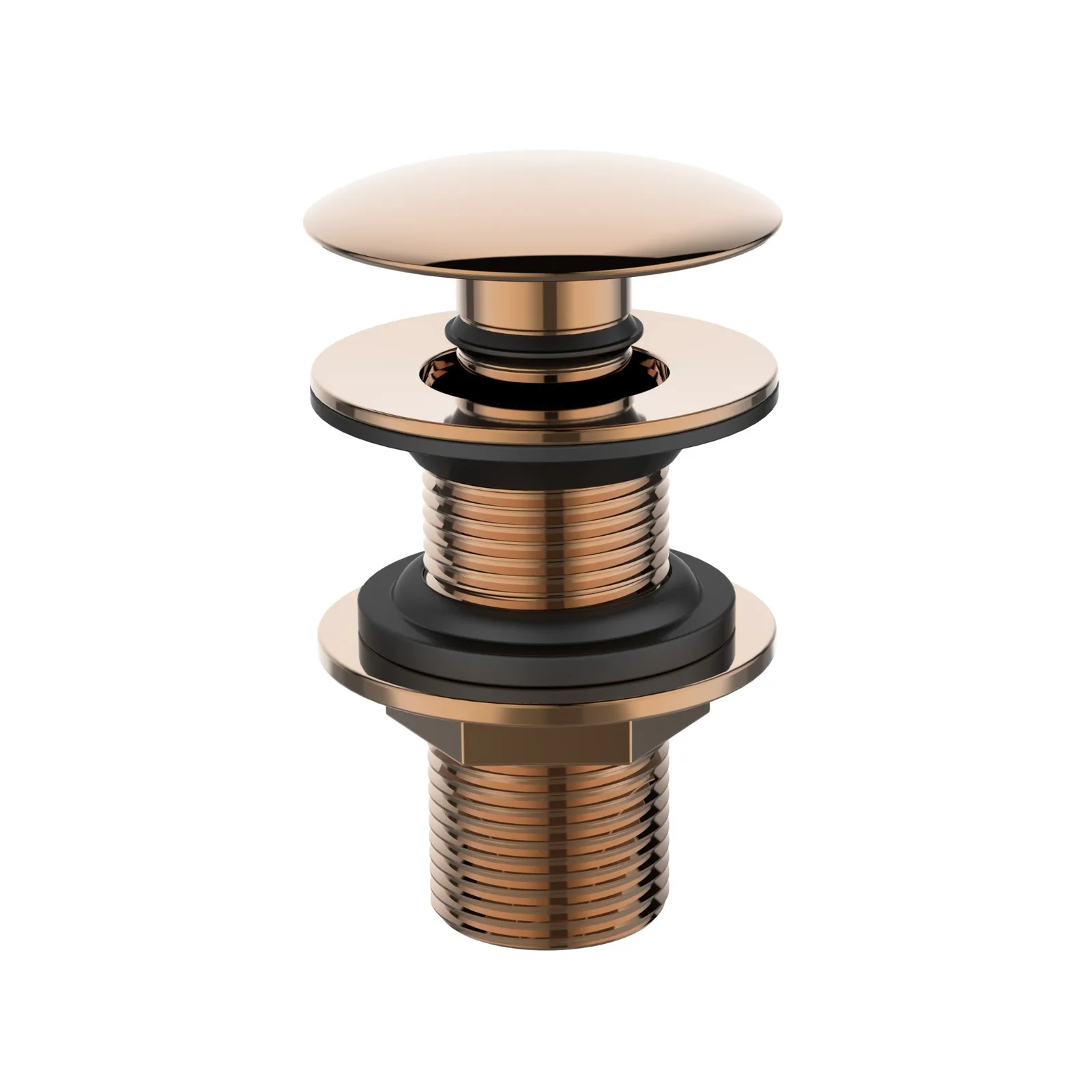 Válvula Click com Tampa Redonda 7/8´´ Para Cubas de Banheiros Rose Gold Dax