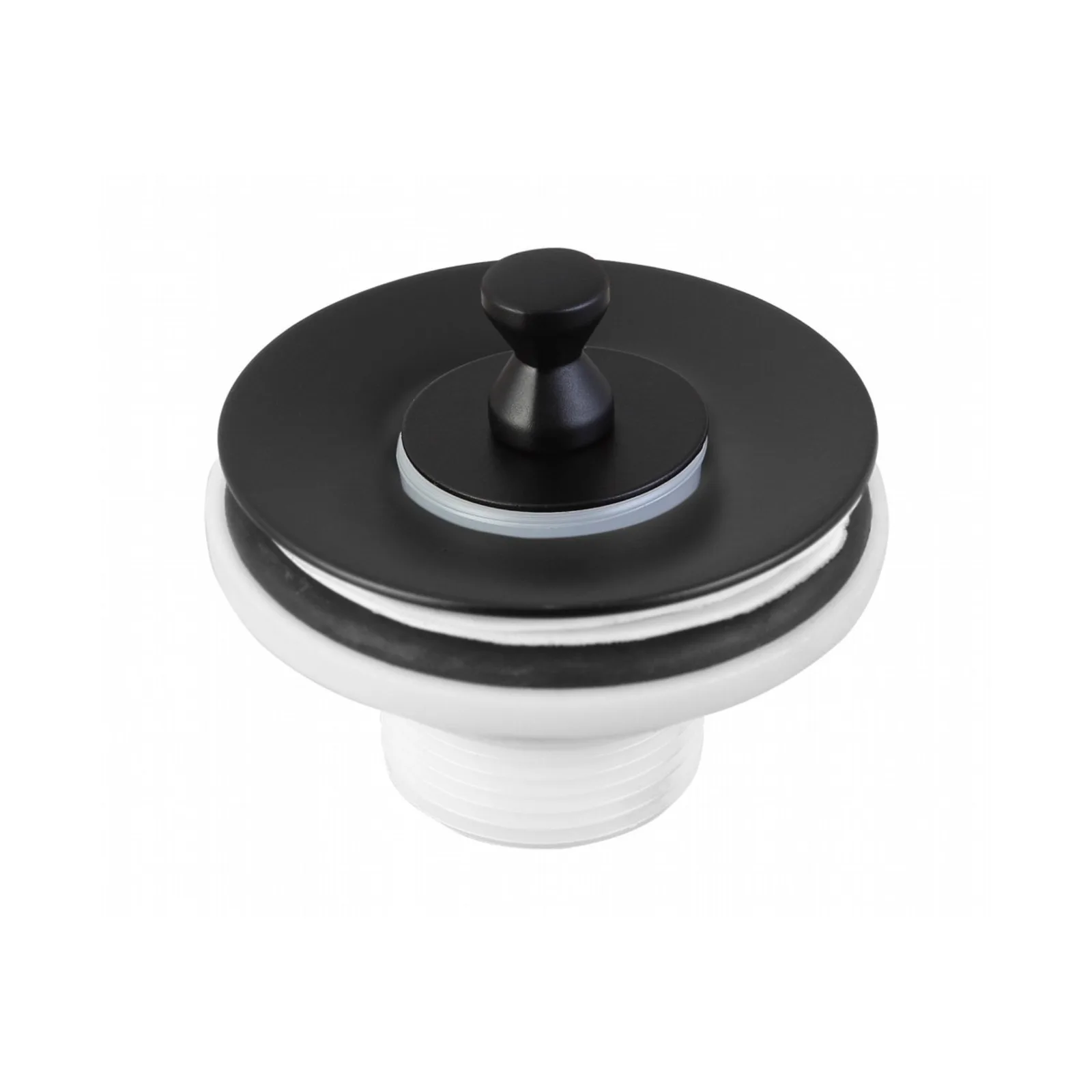Válvula Meber banheiro universal com tampa de metal 1608 7/8" Preto Matte