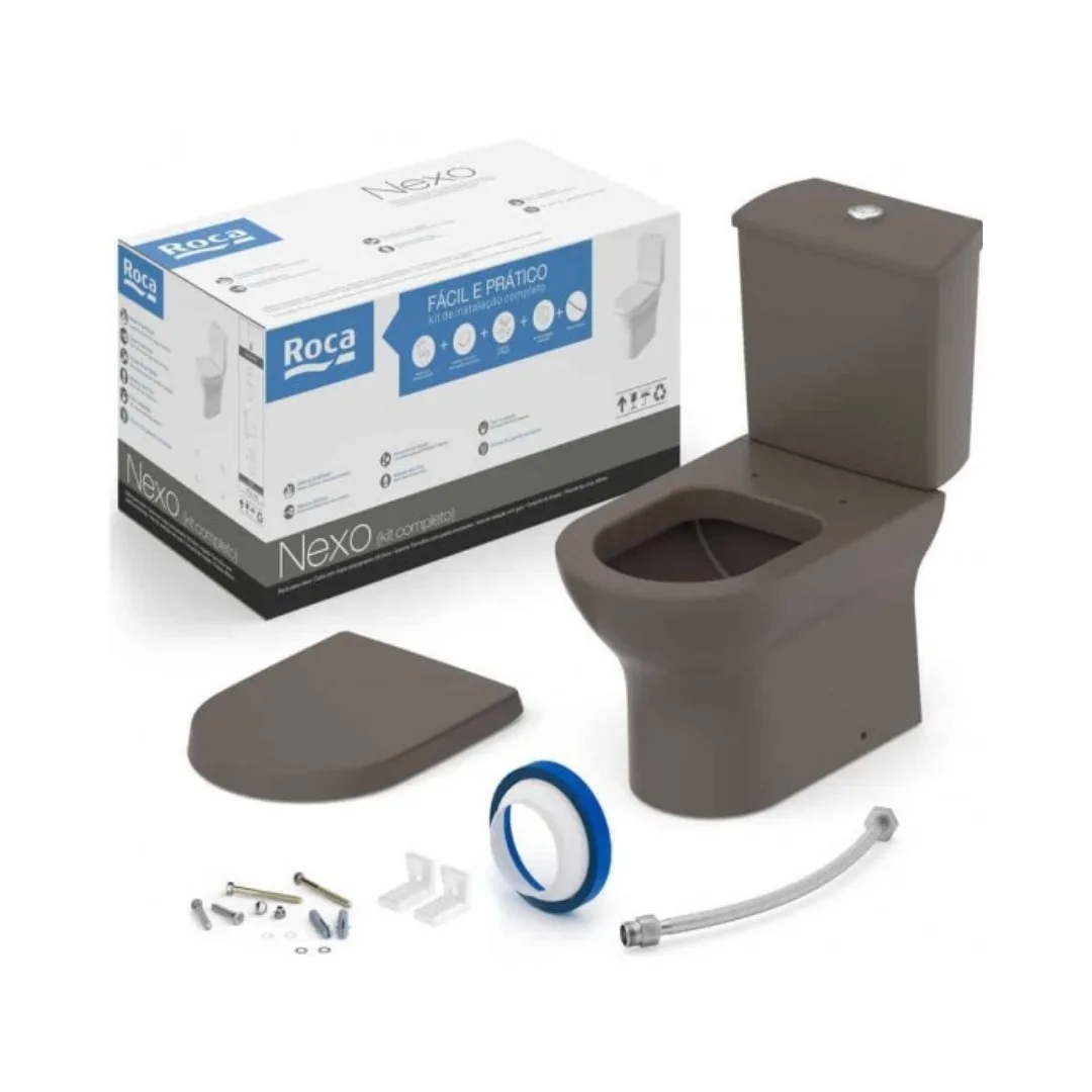 Vaso Sanitário Completo com Caixa Acoplada Roca Nexo Café