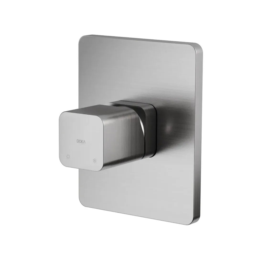 Monocomando para Chuveiro Brushed Nickel Doka Rivvo