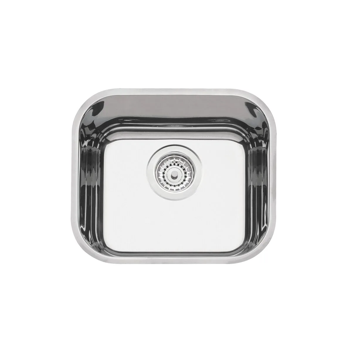 Cuba de embutir Tramontina Lavínia 40 BL em Aço Inox Alto Brilho 40x34 cm com válvula de 4 1/2"