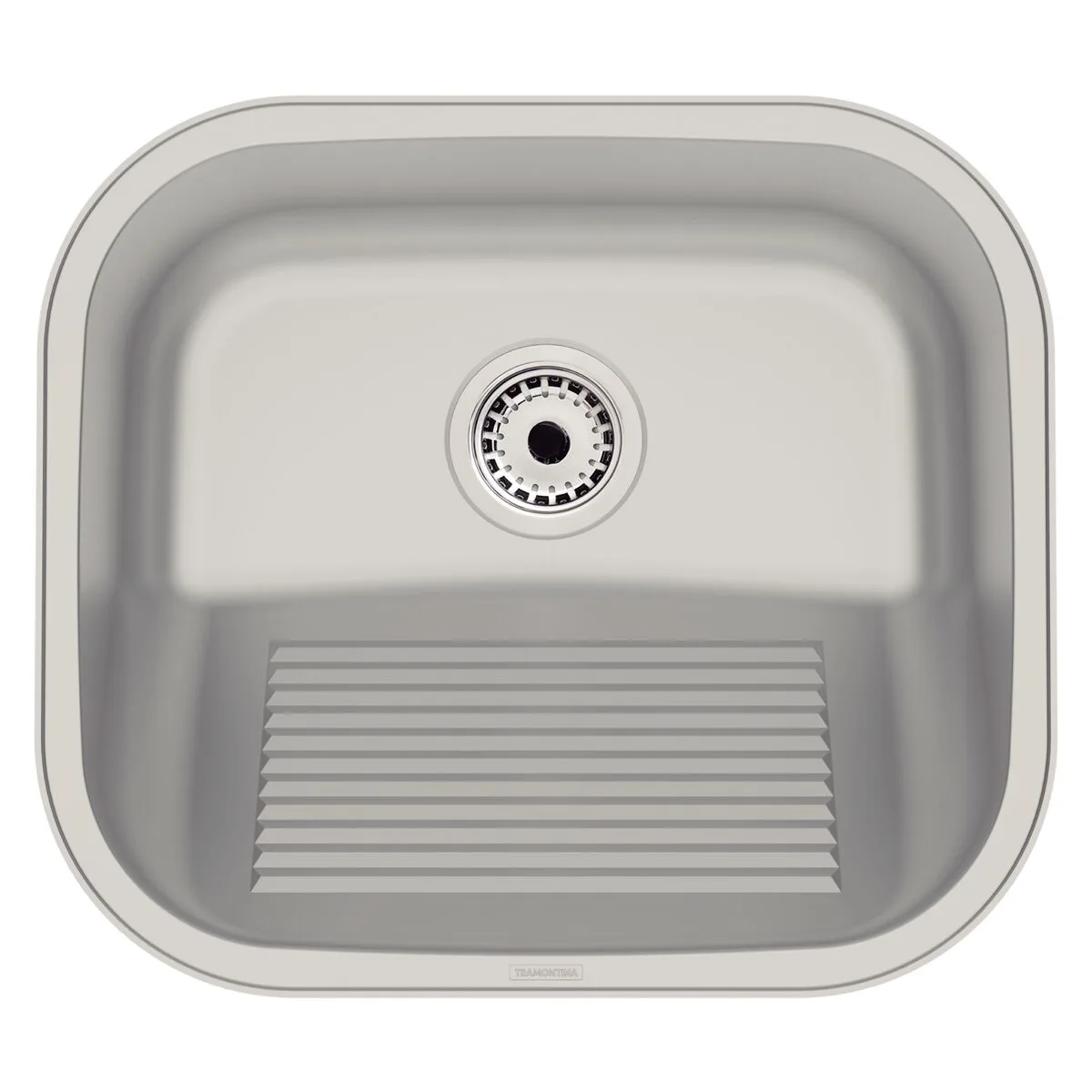 Tanque de Encaixe Tramontina Hera Compact 19 em Aço Inox Escovado 40x35 cm